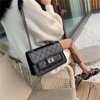 

Women Handbag 2020 New Korean Fashion Casual Plaid Chain Shoulder Messenger Bag Famous Classic Brand Designer Crossbody Bag