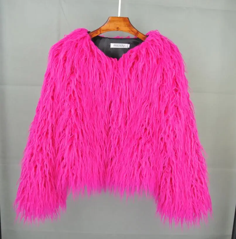 Пальто для девочек Manteau fausse fourrure coréen Лейн femmes манто manteau couleur unie veste S-XXXL | Женская