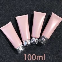 100 мл пластиковая бутылка-пульверизатор розовая мягкая трубка косметический для лица Лосьон-крем пустой 30 шт