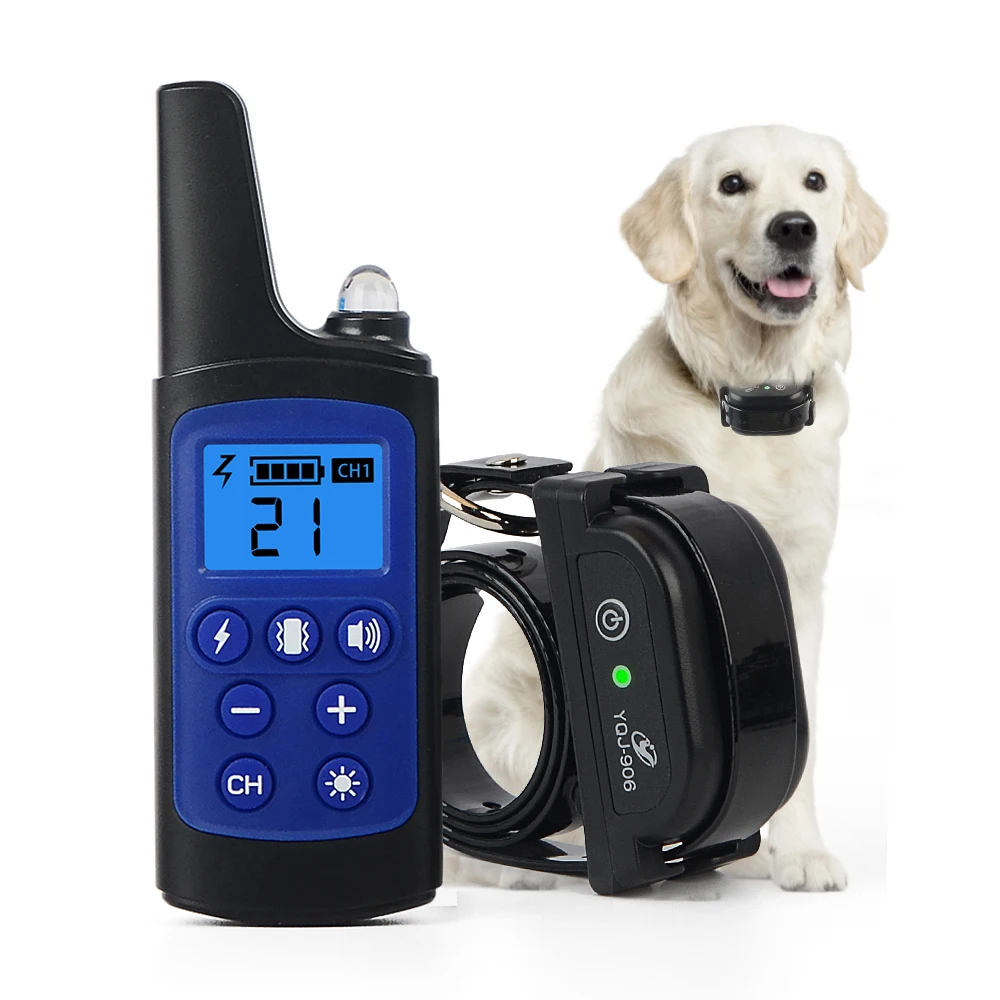 

Dog Training Collar Remote Control IP67 Rechargeable Electric Shock Vibration Beep with LED For all Size dogs training supplies