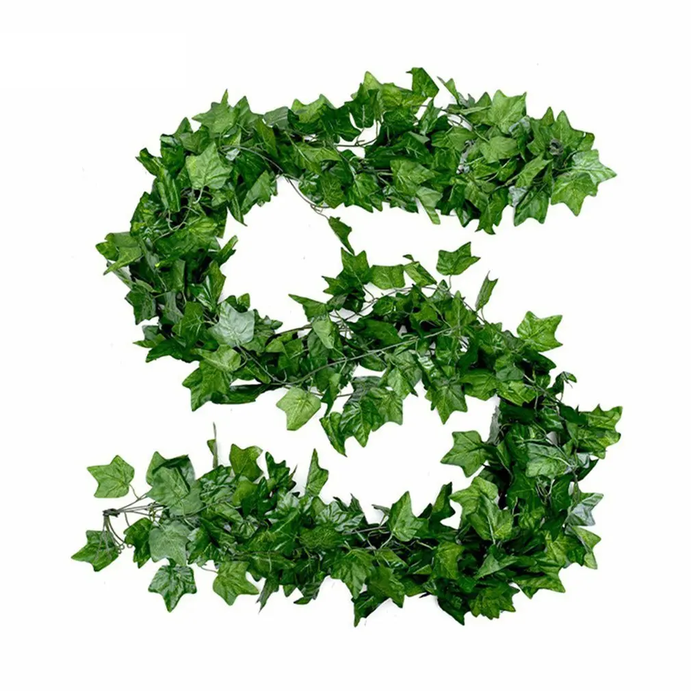 80 Pieces 12 Creeper Simulation Small Rattan Strip Realistic And Flexible Decoration Grape Leaf Ivy Rattan Garden Decoration artificial plant vines wall hanging simulation rattan leaves branches greenplant ivy leaf home wedding garland outsidedecoration