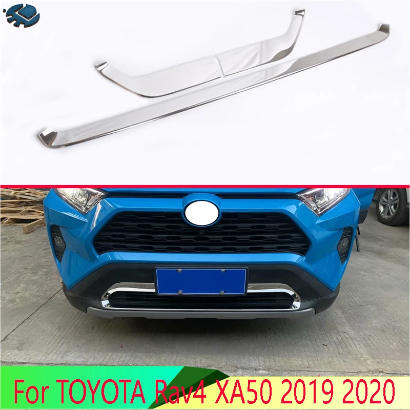Для TOYOTA Rav4 XA50 2019 2020 Нержавеющая сталь Передняя Центральная сетка решетка крышка