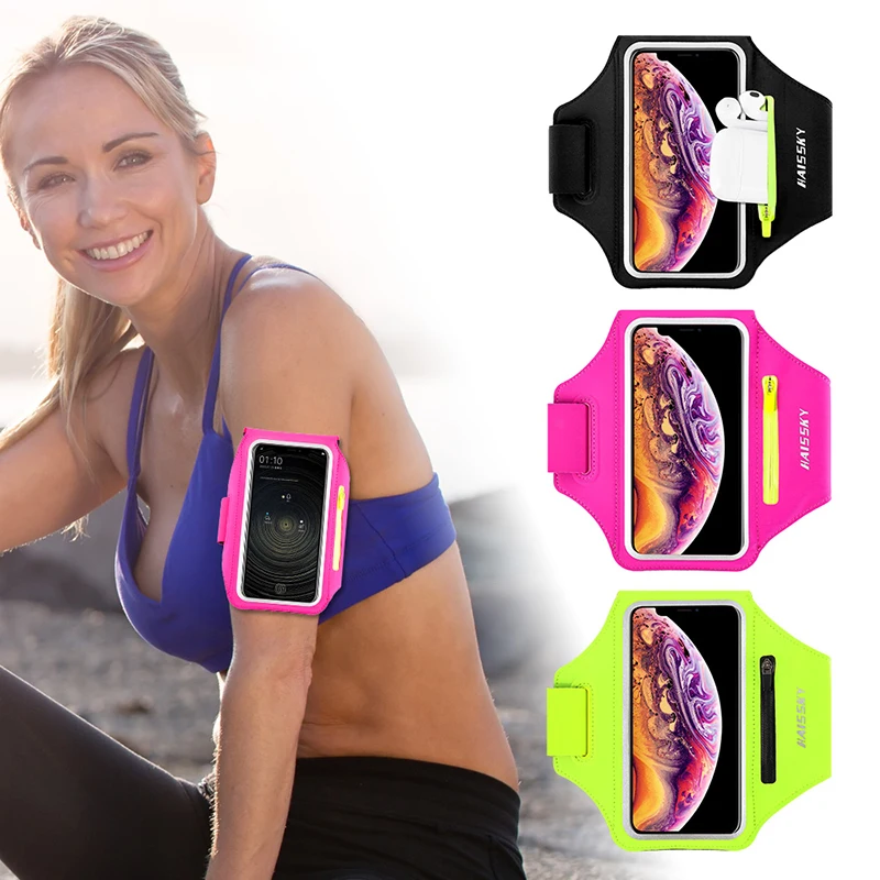 Phone Armband 6.9 inch Sport Armbands Case For iPhone 13 12 11 Pro Max X XR Xs Max For Samsung S21 Note 20 Ultra Gym Running Phone Case Holder