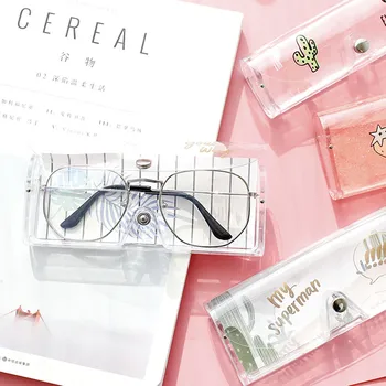 

Women Travel Portable Transparent Glasses Case Cartoon Animal Myopia Glasse Protection Carry Box Eyewear Accessoires