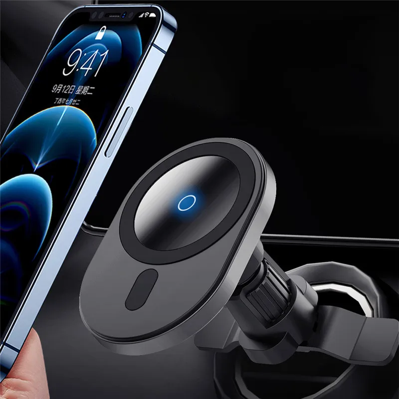

15W HaloLock Wireless Car Magsafe Charger Airvent Mount Magnet Phone Car Holder For iphone 12 12 Pro Max 12 mini fast charging