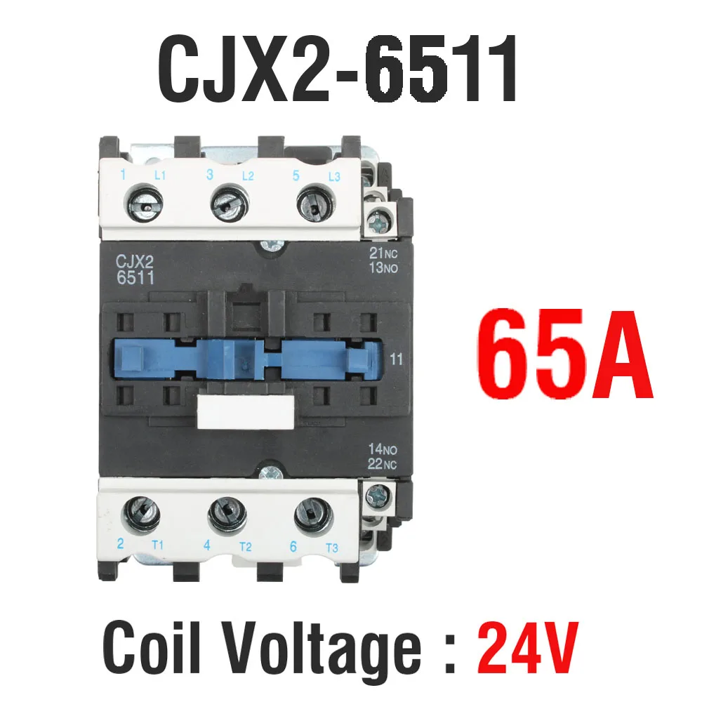 CJX2-3210 4011 5011 6511 8011 LC1 контактор переменного тока 110V ac 32A 50 Гц/60 Гц оригинальная lc1-D3210 12V 24V 36V 48V 110V 220V 380V - Цвет: CJX2-6511-24V