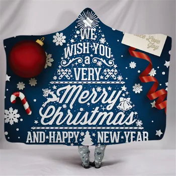 

Dropship Hooded Blanket Adult Christmas Decorations for Home Winter Plush Weighted Blanket