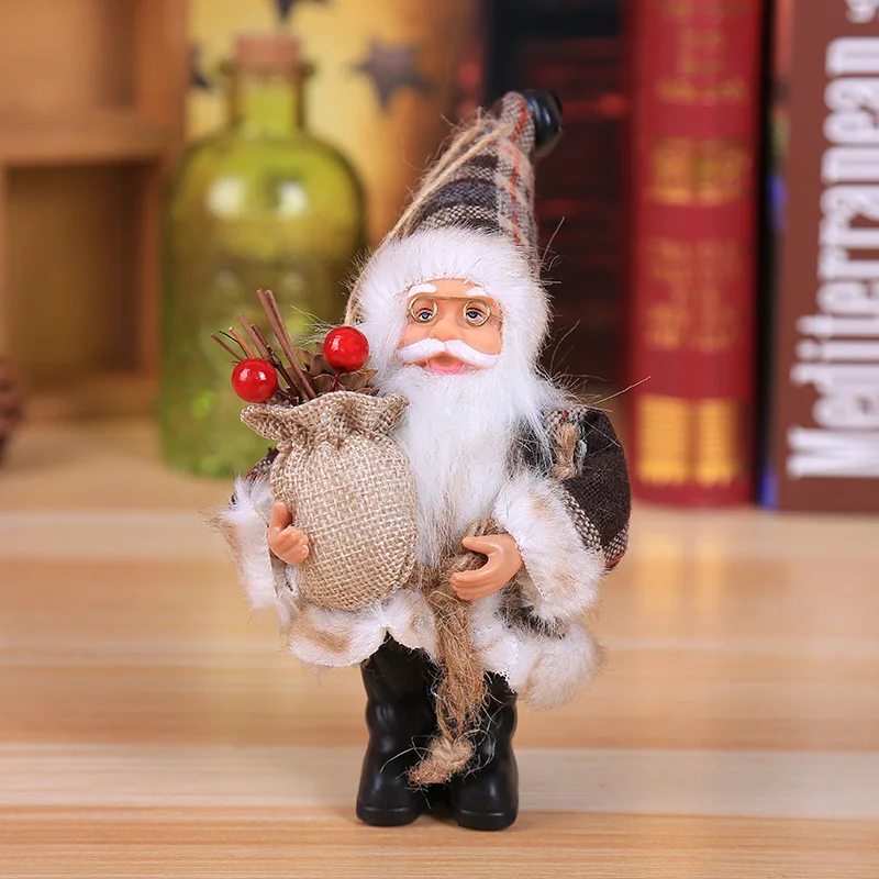 Выдвижная стоящая игрушка Санта Клаус Снеговик Рождественские куклы рождественские украшения для домашней вечеринки на день рождения подарок - Цвет: W