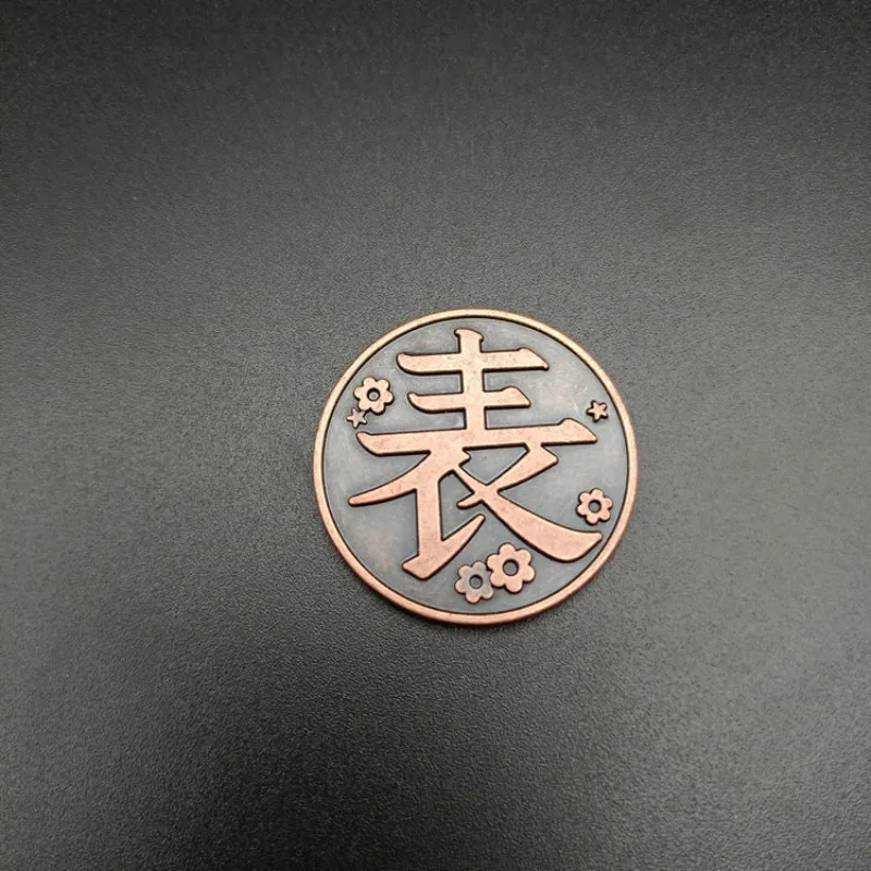 Anime Demon Slayer Coin Kimetsu No Yaiba Tsuyuri Kanao Kochou Shinobu Collection Alloy Metal Tokens Commemorative Coins Props