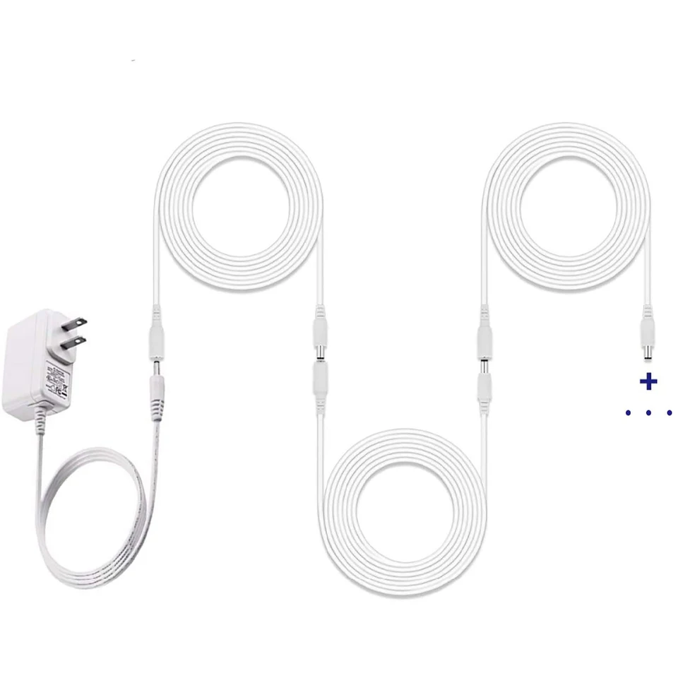 3Mètres 14AWG Rallonge Cordon D'alimentation DC 2,1mm X 5,5 Mm Mâle à Femelle Connecteur,12V 10A