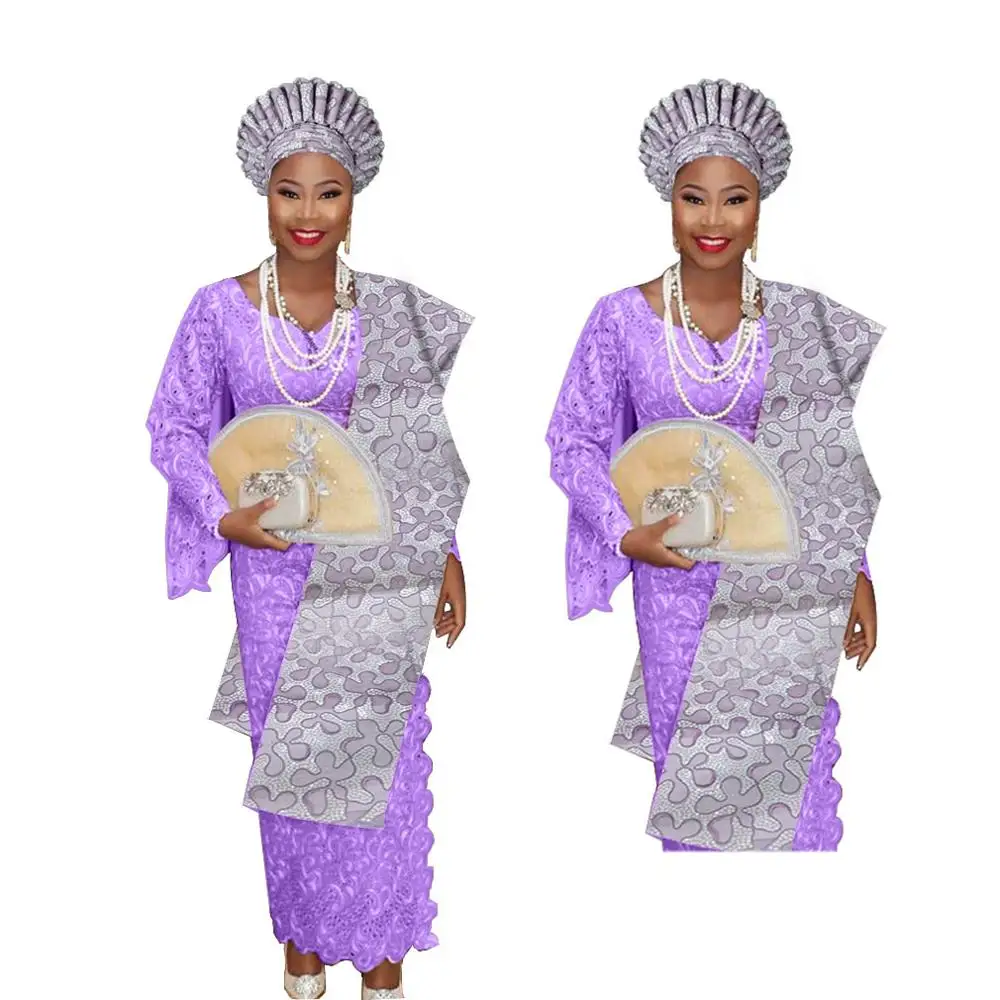 as pic aso oke для Африканской свадьбы Африканский головной убор с плечом геле - Цвет: as pic