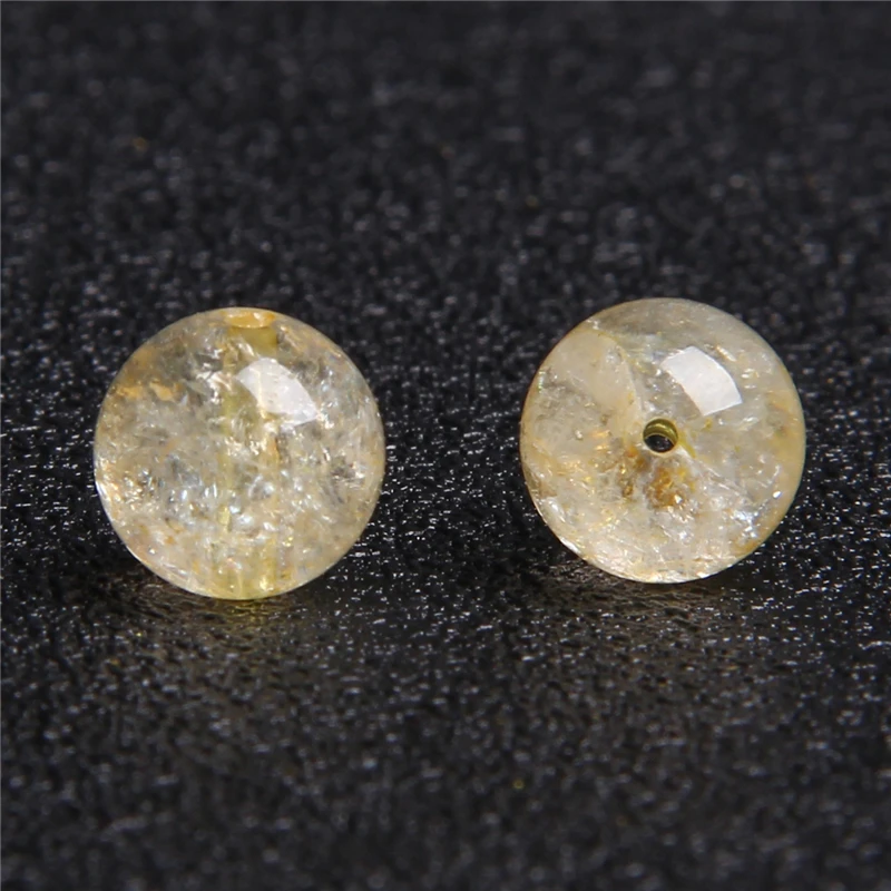 6 mm 8 10 Natural Citrines Beads Polished Yellow Crystal Round Bead Bulk Loose For DIY Making Jewelry Women Necklace | Украшения и