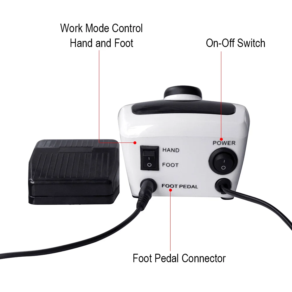 Skup Elektryczna wiertła do paznokci 32W 35000RPM Nail Art sprzęt Manicure akcesorium elektryczny pilnik do paznokci wiertło do paznokci narzędzie