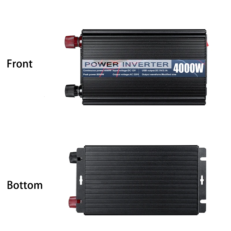 Двойной USB Max 6000/8000 Вт DC12V к ac220в автомобильный инвертор зарядное устройство конвертер адаптер DC12 к AC220 модифицированный синусоидальный преобразователь