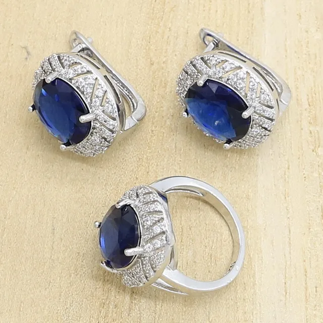 blue Ring Earrings