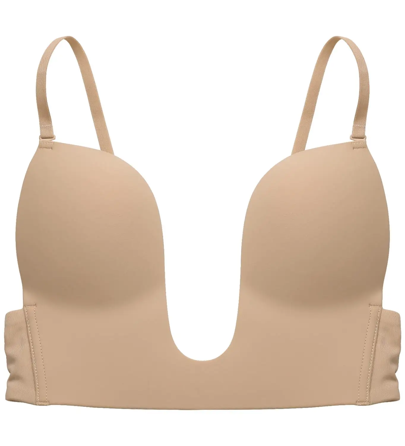 Plus Size Low Cut Bra for Women Sexy Convertible Smooth Contour