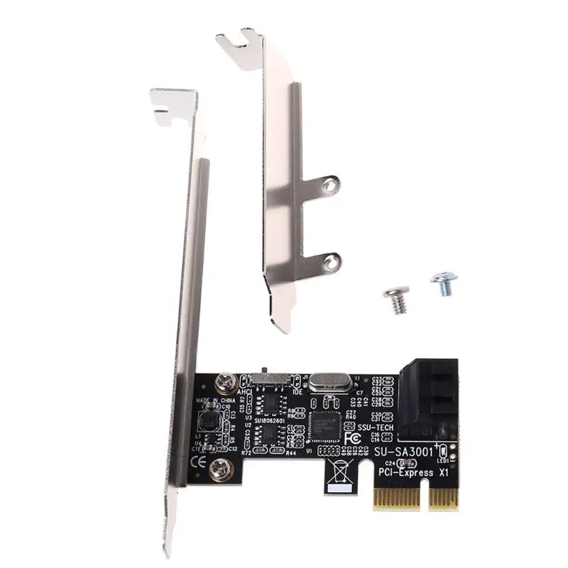 Прямая поставка PCI Express 2 порта SATA 3,0 карта 6 Гбит/с PCI-E PCIE SSD адаптер низкий кронштейн компьютерные компоненты IPFS HDD Шахтерская плата