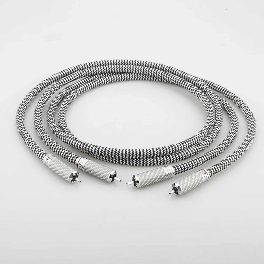 Pair A26 Silver Plated Analogue RCA Audio Cable Stereo Dual 2 x Male to For Amplifiers | Электроника