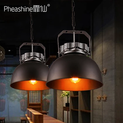 

American minimalist restaurant bar iron chandelier loft retro industrial wind decorative lamps and lanterns