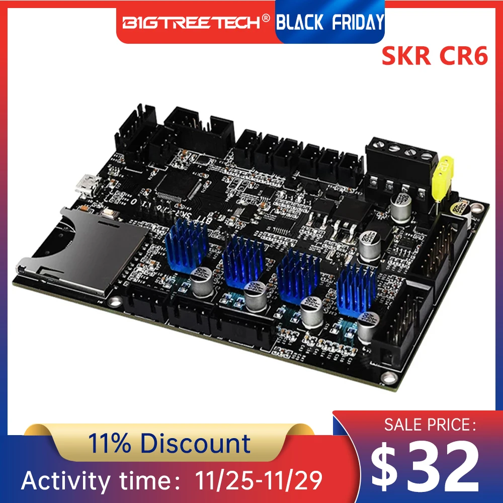 Материнская плата BIGTREETECH BTT SKR CR6 V1.0 встроенная TMC2209UART детали для 3d принтера с