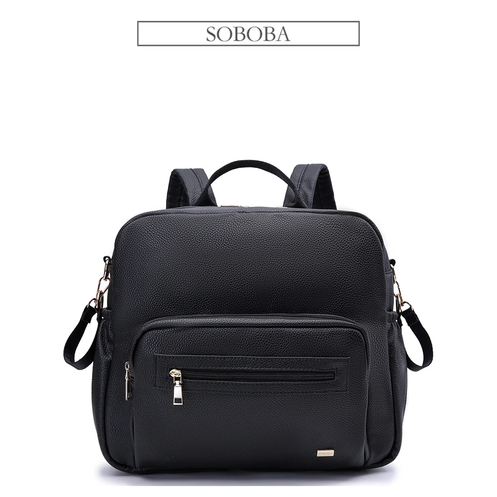 Soboba Diaper Bag for Newborn Baby Solid Multi-functional Waterproof Maternity Changing Bag for Baby Care Stroller Bag Fashion 6