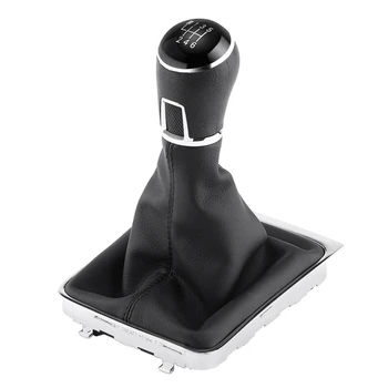 

Car 6-Speed Shift Button Dust Cover Shift Lever Kit For Volkswagen Passat B7 2011 2012