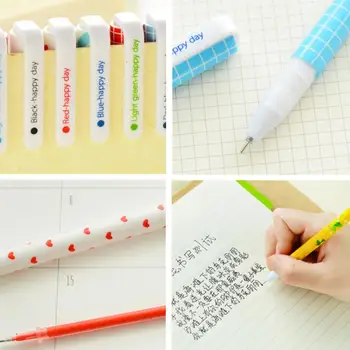 

Kawaii Gel Pencils 10 pcs Colored Ink Pens Set Cute Writing Mini Girl 0.5mm Supplies Office Stationery School For Boy Canet O3Y0