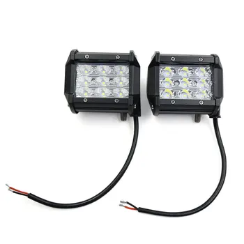 

UXCELL 2PCS 4"inch 9 LED 12W 6000-6500K IP67 Waterproof Work Light Bar Spot Beam Off Road Truck For Jeep ATV SUV Hood Truck