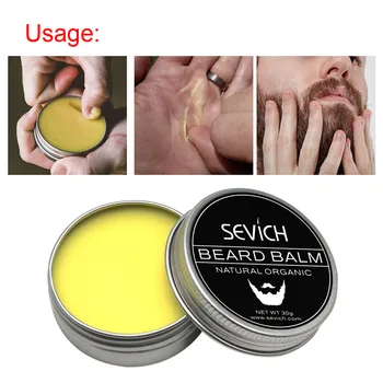 

30g Natural Beard Balm Care Moustache Fast Growth Organic Moisturizing Condition Caring Smooth Styling Universal Wholesale