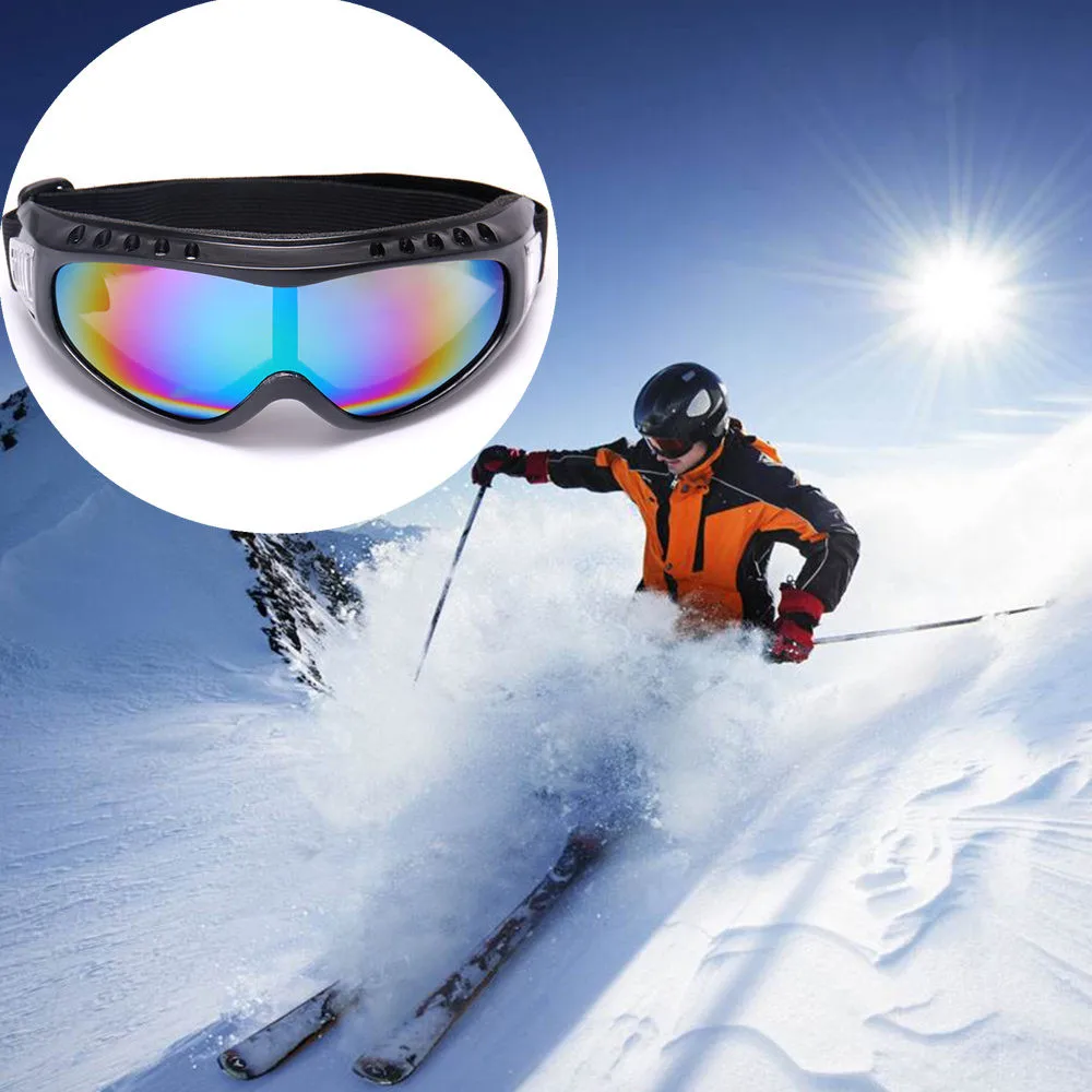 

1 pc of Glasses skiing Windproof Snowboard Ski Goggles Gear Skiing Sport Adult Glasses Anti-fog UV Dual Lens outdoor sports
