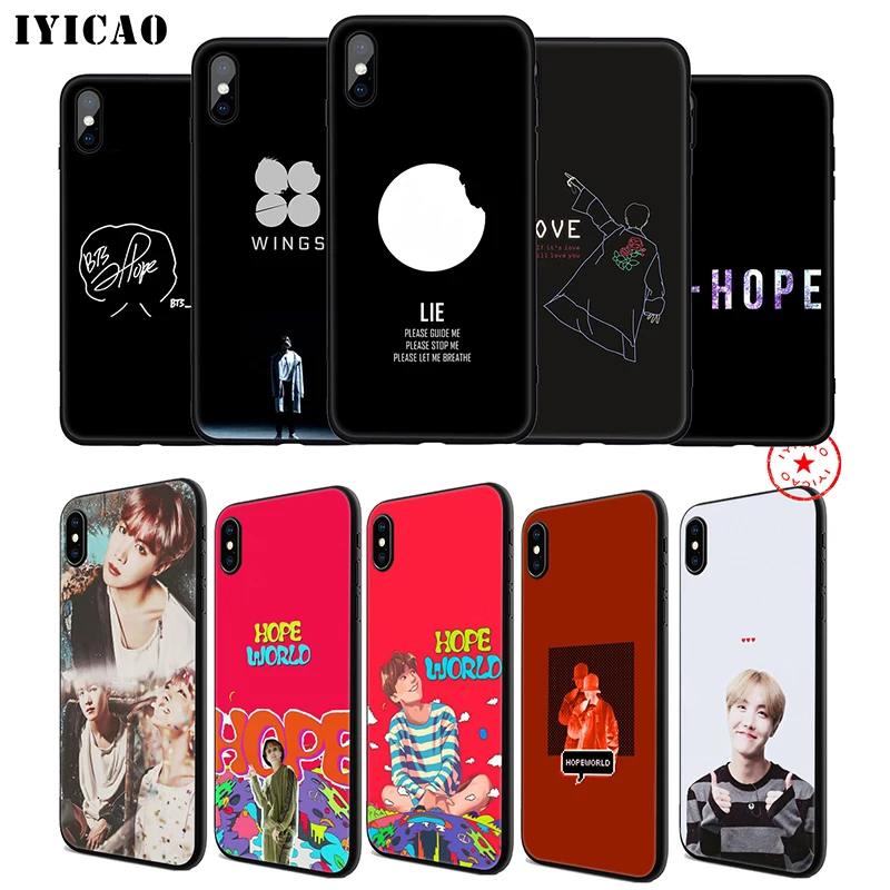 IYICAO J-hope J hope мягкий чехол для телефона iPhone 11 Pro XR X XS Max 6 6S 7 8 Plus 5 5S SE силиконовый TPU |