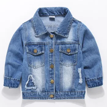 

Autumn Clothing and Autumn Children's Clothing Children's Denim Coat Patch Long Sleeve Boys Jacket Coat Denim Jacket