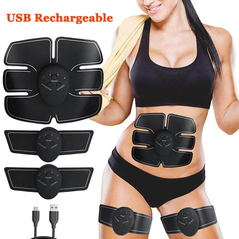 

Smart EMS Massage Muscle Stimulator Abdominal Muscle Trainer Vibration Slimming Machine Body Building Gym Exercise Equipment