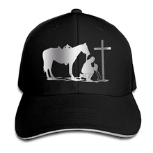 Гибкая бейсболка в платиновом стиле с рисунком ковбоя лошади молитвы Креста