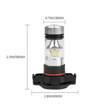 

5202 Headlight H16 LED Bulbs For Chevy Silverado 2007-2015 White 6000K