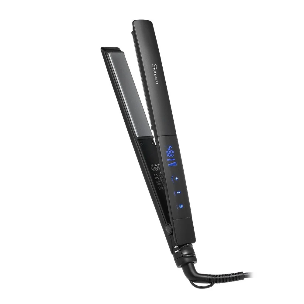  Professional Hair Straightener Ceramic Titanium Plate Flat W/LCD Touch Screen Anti-scald 130-230℃ A