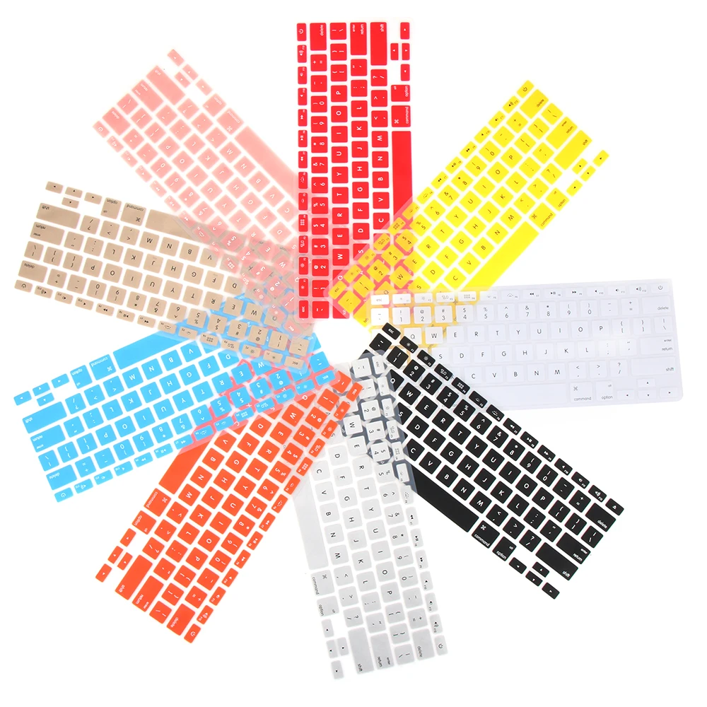 Colorful Soft Silicone Keyboard Cover Sticker Film Protector For Apple Macbook Pro Air 13" 15" 17" Computer Accessories-2