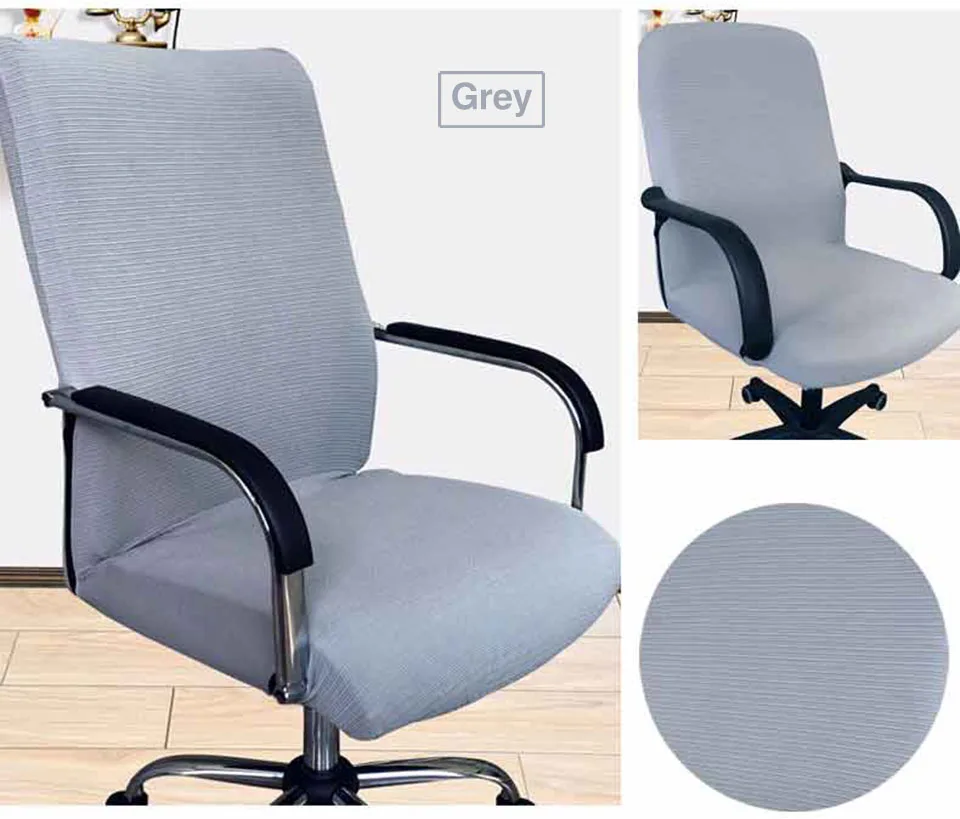 Офисные эластичные чехлы на стулья из спандекса, анти-грязные Чехлы для компьютерного сиденья, чехлы на стулья, эластичные, вращающиеся, пылезащитные чехлы