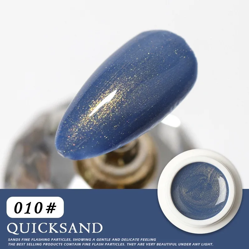 5 мл зыбучий песок Блестящий Алмазный гель лак для ногтей яркий для блеска для росписи ногтей дизайн поли УФ Топ базовый праймер для маникюра - Цвет: 10