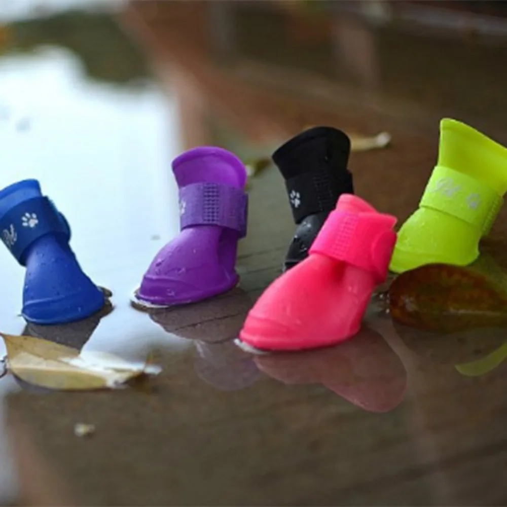 2 шт./компл. Pet обувь Водонепроницаемый дождь длядомашних животных для щенков