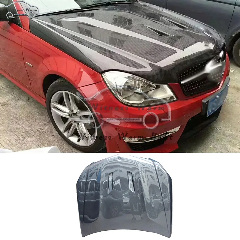Капот двигателя FRP/из углеродного волокна для Benz 2012 2013 2014 W204 C63 AMG C180 C200 C220 C230 C250 C280