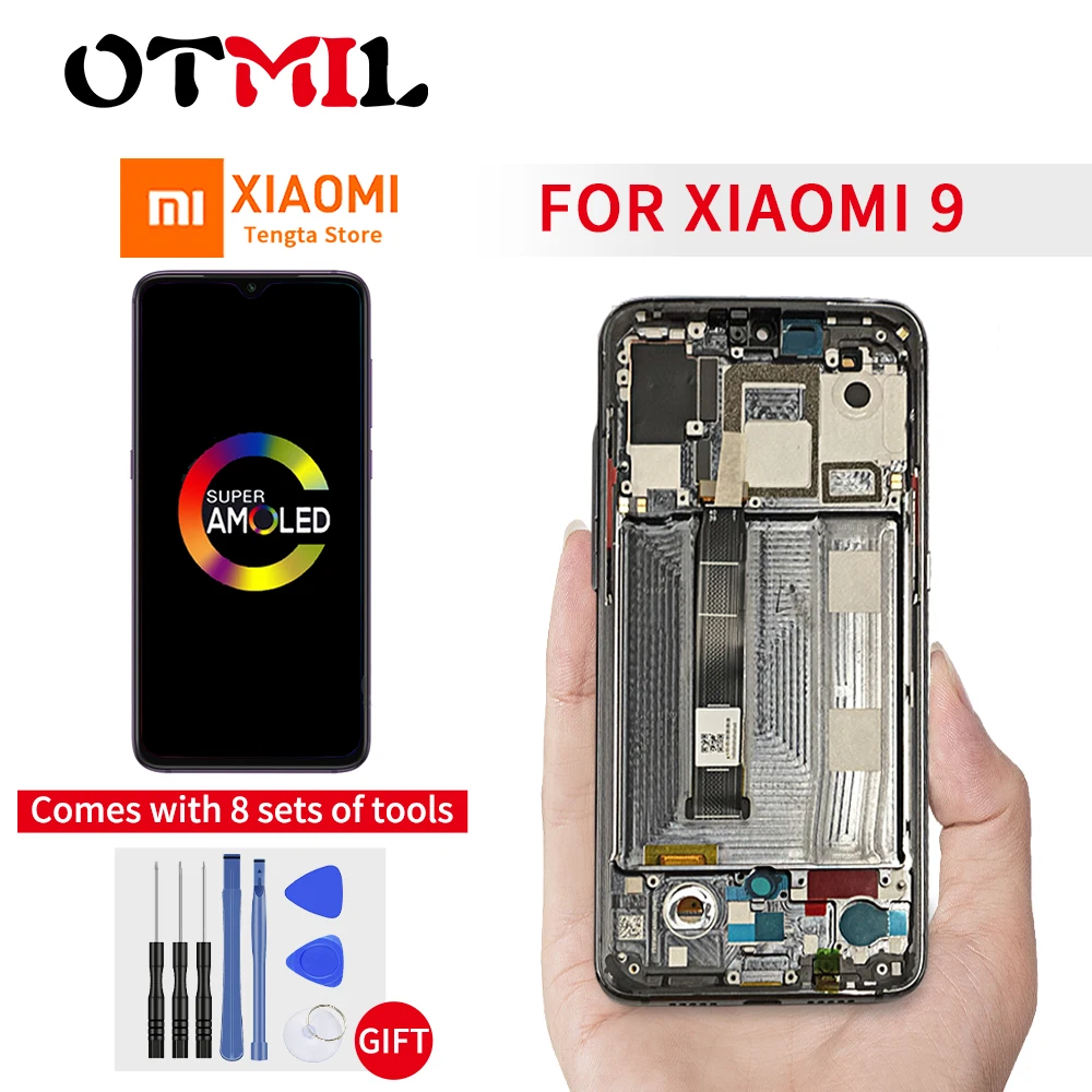 

Otmil For Xiaomi Mi 9 LCD Display Touch Screen Digitizer For Xiaomi Mi9 LCD Assembly For Xiaomi Mi 9 Display Screen Replacemen