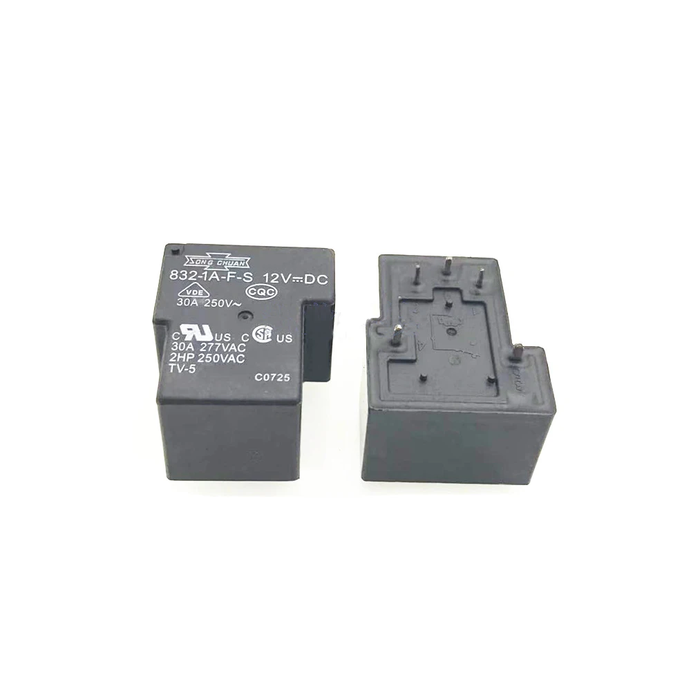 

2PCS/lot 100%New Relay 832-1A-F-S 12VDC 832 1A F S 12VDC Universal relayT90S1D12-12 30A 5PIN 12VDC