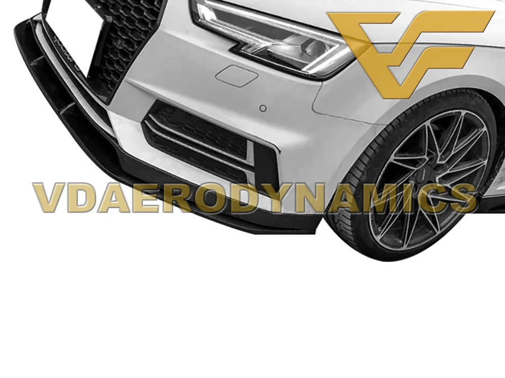 Подходит для 17-19 Audi B9 S4 и A4 с Sline посылка из углеродного волокна VAD-V Комплект переднего бампера для губ-4 стиля на выбор - Цвет: V-4 17-19 S4