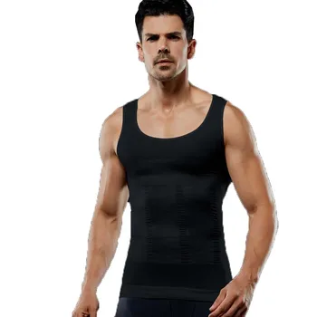 

Men's Shaper Tummy Shapewear Slimming Vest Sheath Abdomen Belly Control Compression Shirts Corset Waist Trainer Fitness Tops