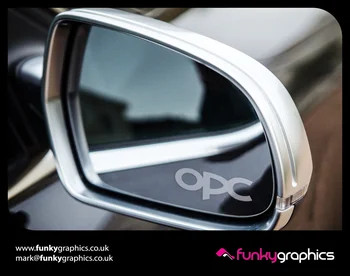 

For (4Pcs) OPC OPEL PERFORMANCE CENTER LOGO MIRROR DECALS STICKERS GRAPHICS x3 ETCH