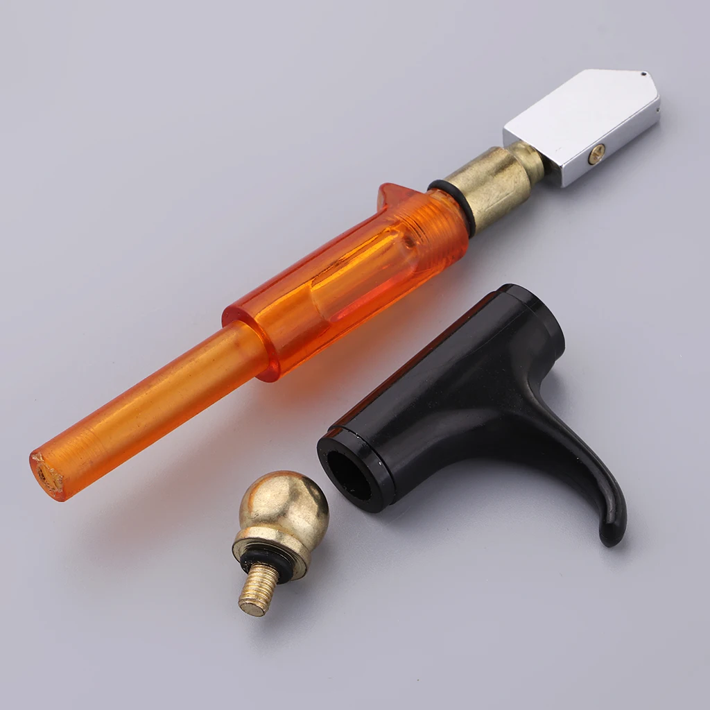 Handle Professional Oil Filled Bottle Glass Tile Mirror Cutter Metal Head DIY PRO Tungsten Wheel Feed Glazing Score Mirrors Tile