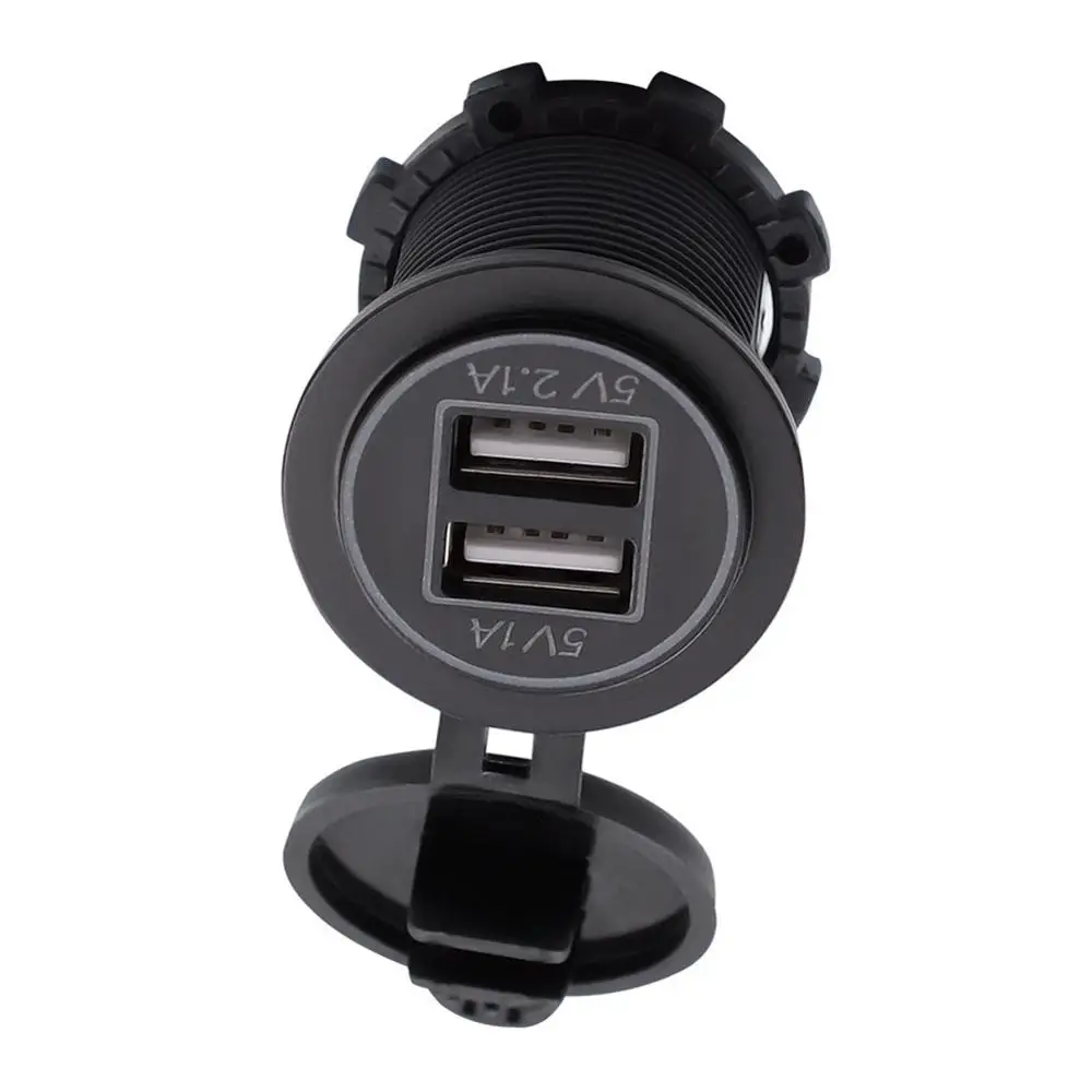Автомобильное зарядное устройство с двумя USB портами 12 В/24 В|Кабель от внешнего