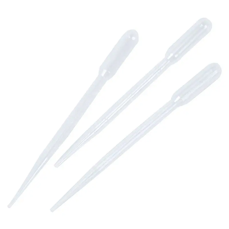 100 Pcs Laboratory Set Clear Plastic Graduated Pipette Droppers 3mL