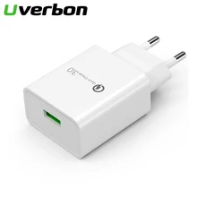 Быстрое устройство USB для зарядки от настенной розетки 3,0 зарядное устройство для мобильного телефона с европейской вилкой адаптер для быстрой зарядки для iPhone samsung Xiaomi huawei